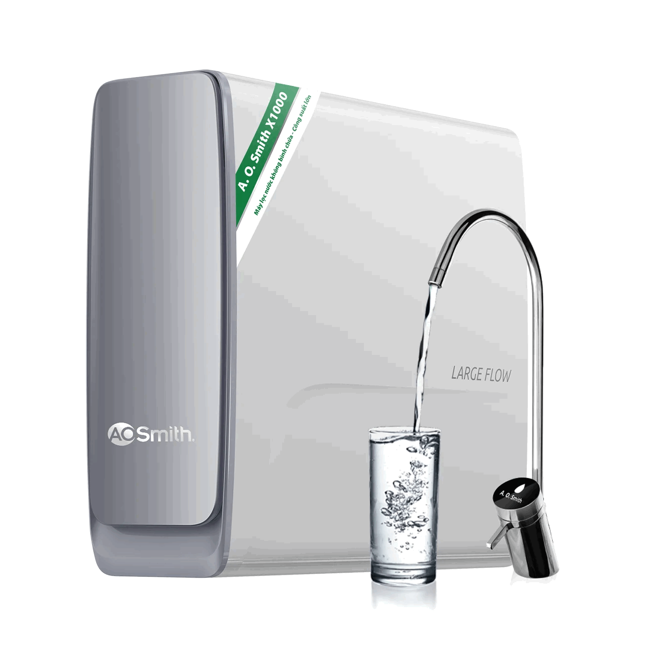 Máy lọc nước RO đặt gầm A. O. Smith X1000, 2 lõi lọc